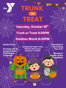Purple Orange Illustrative Cartoon Trunk or Treat Halloween Poster 1